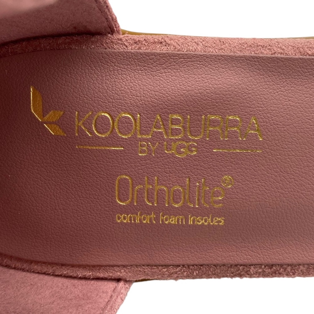 Koolaburra by UGG Sandals Bellen Pink Suede Strappy Barbie Barbiecore Size 6 - Picture 10 of 15